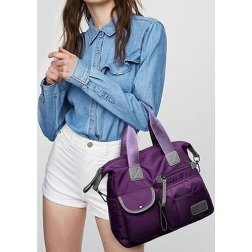 2020 Casual Nylon Bag Shoulder Bags Large Capacity Waterproof Shoulder Bag Women Zipper Soft Crossbody Bags For Women