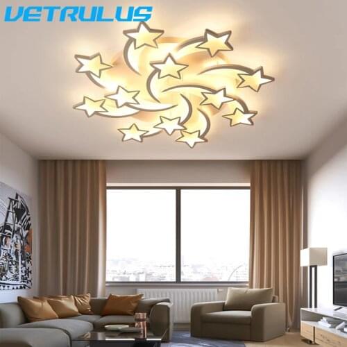 Modern Led Ceiling Lights Plafondlamp Lampara Techo Home Lighting Lamp Light Fixtures Nordic Acrylic Star Shape Lustres