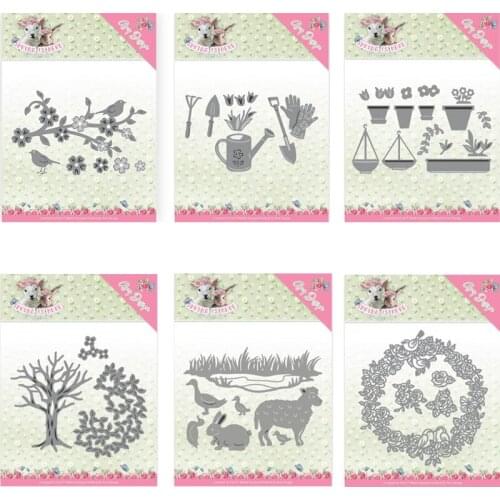Piggy Craft metal cutting dies cut die mold Spring season decoration Scrapbook paper craft knife mould blade punch stencils dies