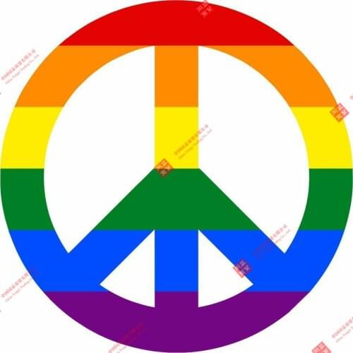 Funny Sticker Decal Car Bike Bumper Room Peace Love Rainbow Symbol Hippie Racing Helmet Stickers