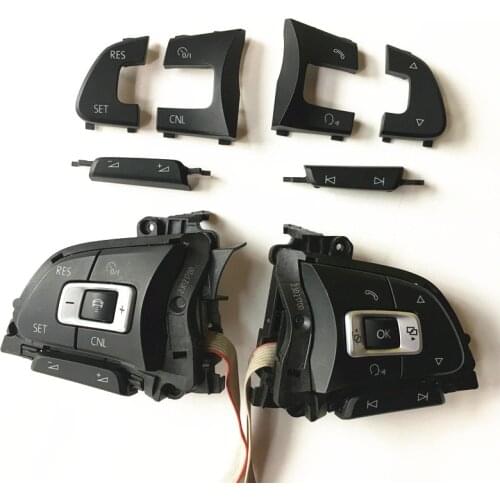 READXT Car steering wheel multi-function cruise Voice volume decoration cover replacement Key Switch Button For Golf 7 MK7 VII