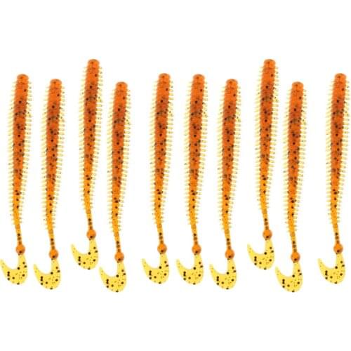 10pcs Soft Fishing Lure Sea Worms lifelike Earthworms Maggot Lure Clamworm Swimbaits Vivid Color Easy to use