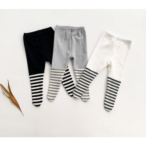 2021 Baby Clothing Striped Style Legging for Newborns Ifant Girls Korean Baby Boys Leggings Autumn Baby Pants