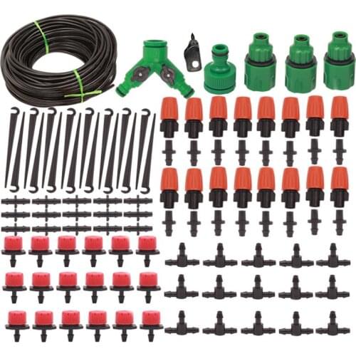 30M 50M Micro Drip Irrigation+Spray Watering Kits System Automatic Adjustable Dripper Atomizer Potted Plant Garden Greenhouses
