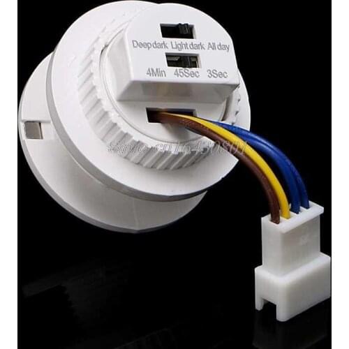 40mm PIR Infrared Ray Motion Sensor Switch time delay adjust