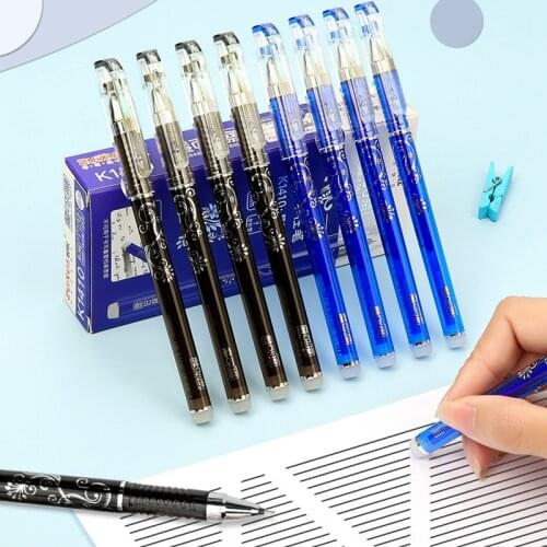 3Pcs Erasable Pen Erasable Washable Handle Erasable Pen Refill 0.5mm Blue Black Ink Magic Gel Pens for School Stationery Supply