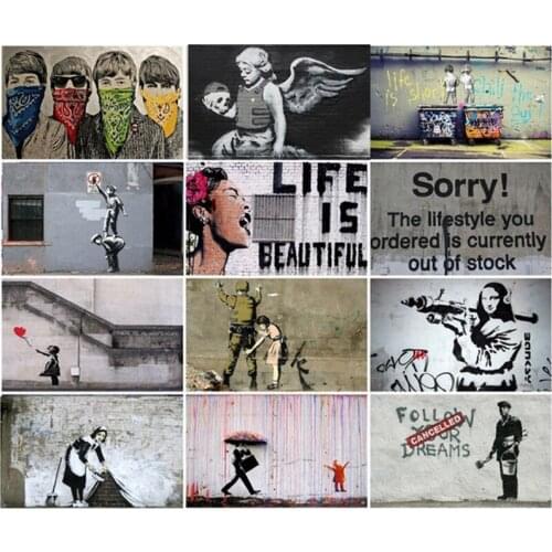 Abstract Banksy Graffiti Art Canvas Painting Posters and Prints "Life Is Short and Cooling Duck" Wall Canvas Home Decoration