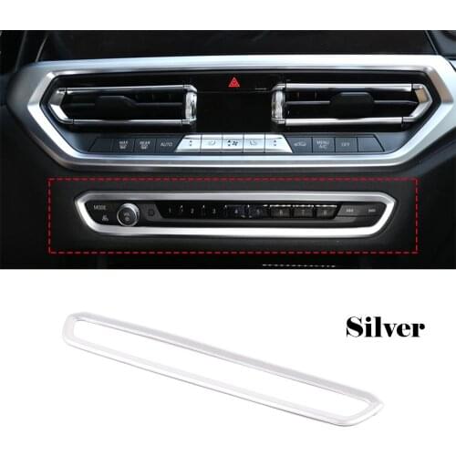 For BMW 3 Series G20 G28 325i 330d 335 2019 2020 Car Panel Center Control Volume Button Frame Cover Trim ABS Silver LHD