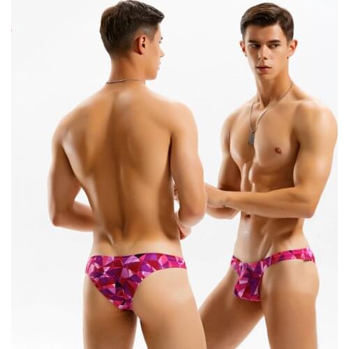 WD225 sexy low waist half pack hip swimsuits summer beach swim briefs men swimwear bikinis tight hot gay men thong swim trunks