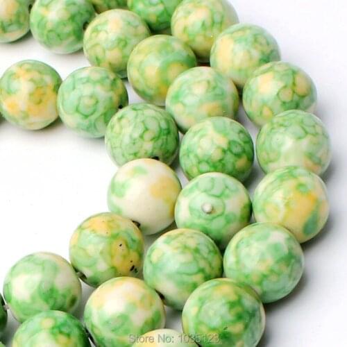 High Quality 10mm Pretty Round Shape Mixed Color Stone DIY Loose Beads Strand 15" DIY Creative Jewellery Making w3344