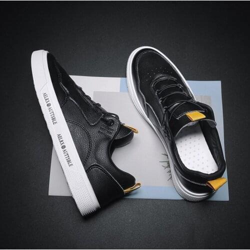 Black sneaker men sapato Fashionable trainers for s hot white sneakers hombre 39 leisure man fashion sneakers-men summer on de