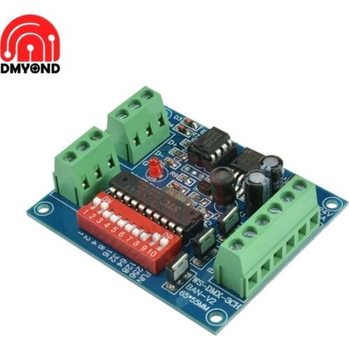 Dmx512 Decoder 3 Channel RGBW Easy Dmx512 DMX Decoder Dimmer Controller Driver for LED Strip Light Tape Lamp Module Board