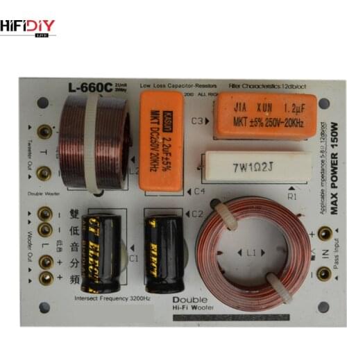 HIFIDIY LIVE L-680C 2.5/3 Way 3 speaker Unit (Tweeter +mid-bass +bass)HiFi Speakers audio Frequency Divider Crossover Filters