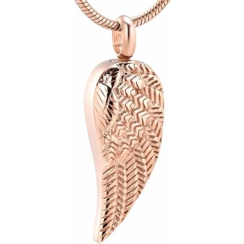 IJD11731 Stainless Steel Cremation Wing of an Angel for Cinderella Memorial City Necklace Pendant Jewelry