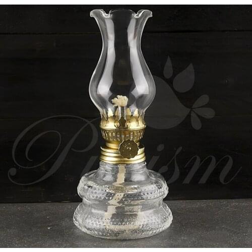Classic Transparent Retro Glass Kerosene Lamp Country style Smokeless Candlestick Oil Lamp Family Desktop Decoration Ornaments