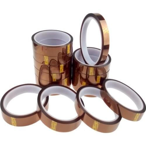 5pcs 8mm x 33m High Temperature Resistant Tape Heat Dedicated Tape Polyimide Tape for BGA PCB SMT 3D Printer Up to 250 Celsius