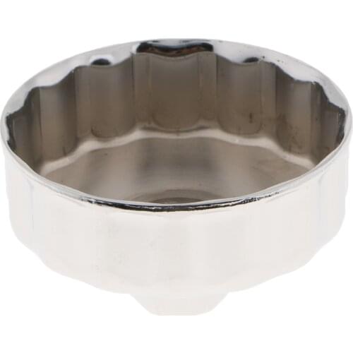 Oil Filter Cup Wrench Housing Tool Remover Cap Oil Grid, Dia 73mm,14 Flutes, Steel and Chrome Plated, for Toyota
