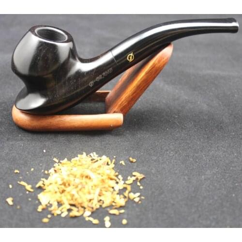 16 Tools Set Nature Handmade Ebony Wood Smoke Tobacco Smoking Pipe Wooden Pipe + Pouch + Holder + 10pcs 9mm Pipe Filters 360h