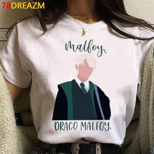 Draco Malfoy clothes women couple plus size harajuku grunge white t shirt t-shirt top tees ulzzang couple clothes