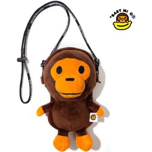 2021 Fashion Newly Kids Boy Girl Brown Little Monkey Shoulder Bag Shopping Bags Phone Bag Gifts Mini Purse