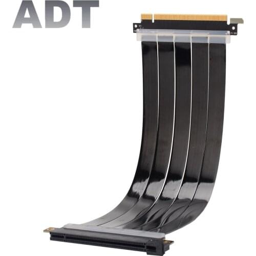 Full Speed 4.0 PCI-E X16 Riser Cable Graphics Card Extension Cable Gen 4.0 PCI Express 4.0 16x Riser Shielded Extender for GPU