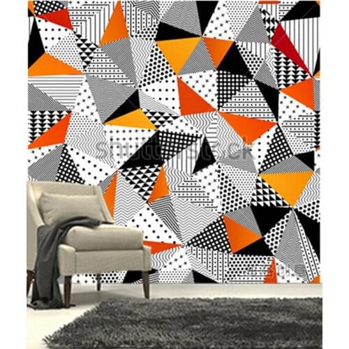 Custom 3D large mural,beautiful color geometric design papel de parede ,living room TV wall bedroom wallpaper