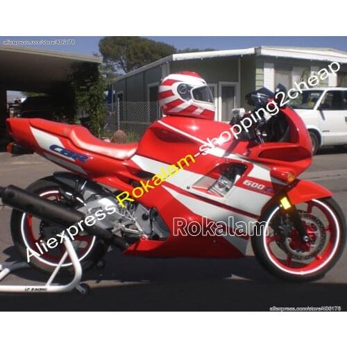 Pre-Drilled Red White Fairings For Honda CBR600F2 91-94 CBR600 1991 1992 1993 1994 F2 ABS Bodywork & Windscreen