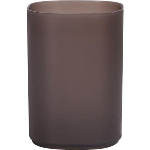 Simple Transparent Frosted Round Pen Holder Creative Student Desktop Finishing Storage Box Makeup Brush Tube Office Storage Tube