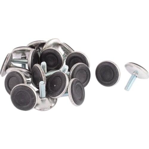 Furniture Glide Adjustable Thread Leveling Foot M6 x 18mm 20pcs