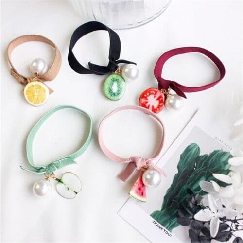 2017 New Fashion Summer Fruit Pearl OL Style Elastics Hair Holders Hair Bands Gum Women Rubber Bands Girls Tie Hair Accessories