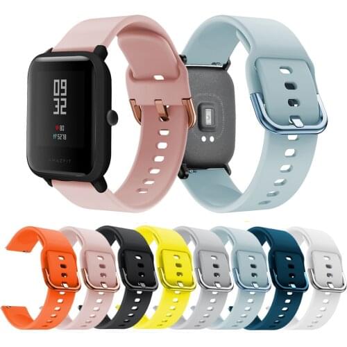 Silicone Sport Strap For Xiaomi Huami Amazfit Bip Youth LITE 1s Smart Watch Wrist Replacement Band Bracelet Smart Accessories