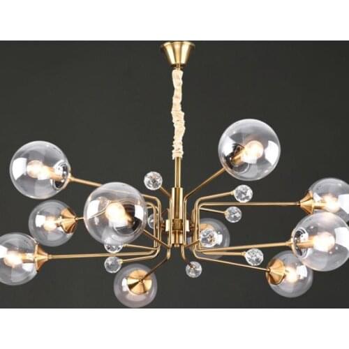 Nordic living room restaurant lamp simple modern creative personality magic bean molecule ball clothing store chandelier