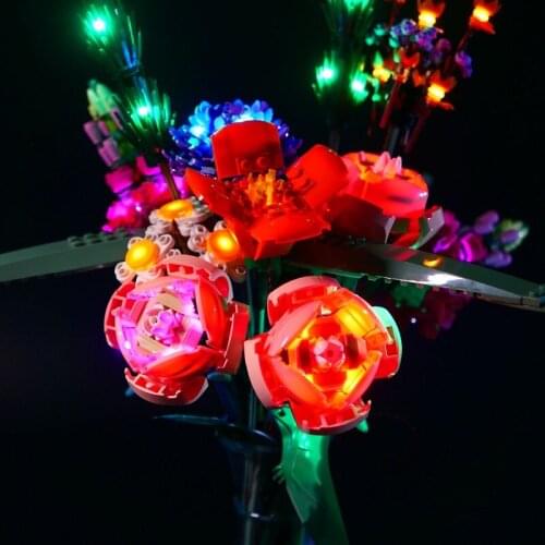 DIY Led Light Compatible For 10280 Flower Bouquet (Only LED Light, No Block Kit)