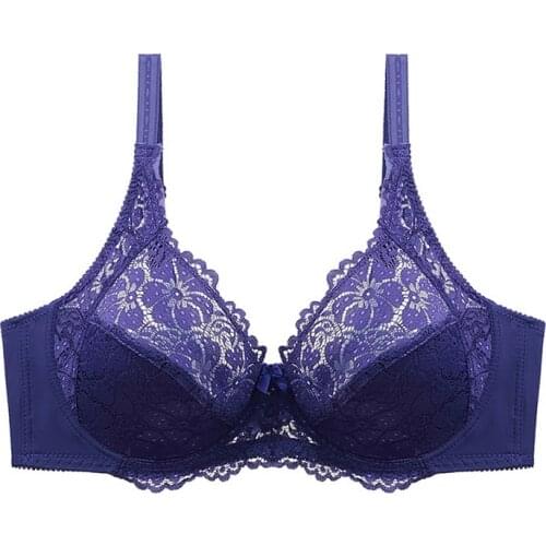 Plus Size Foreign Trade Ultra-thin Lace Sexy Thin Cotton Cup Plump Big Push Up Bra Bralette Encaje Sexy Bra Modis Lingerie 105DE