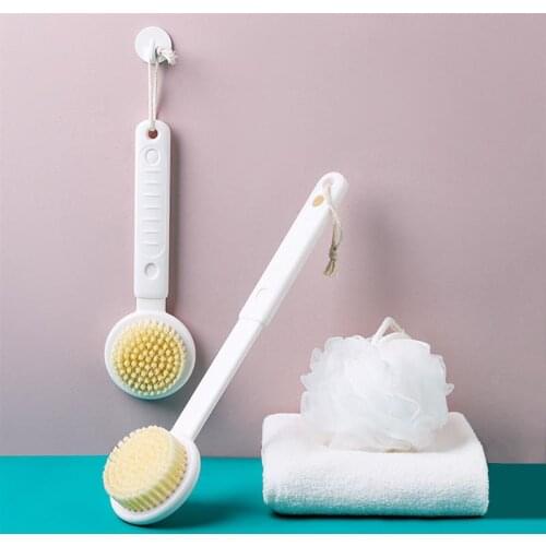 Retractable Bath Brush PP Anti-slip Long Handle Shower Brush Back Scrubber Brush Body Brush Scrubber Long Handle Back Massage