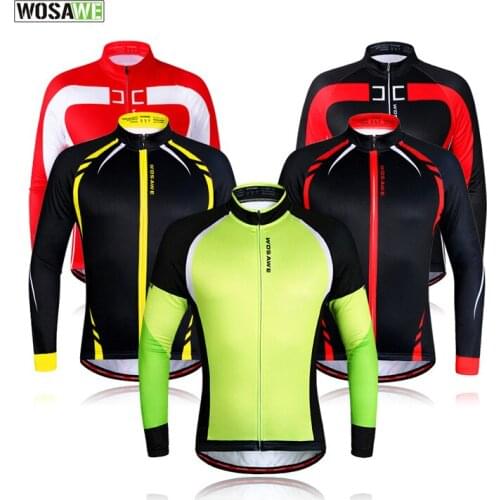 WOSAWE Thermal Warm Reflective Jersey Bike Bicycle Cycling Cycle Long Sleeve Windcoat Jacket Cycling Mens Riding Cycle Clothing