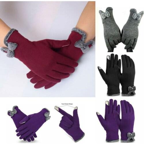 Women Winter Touch Screen Winter GlovAutumn Warm Gloves Wrist Mittens Driving Ski Windproof Glove luvas guantes handschoenen
