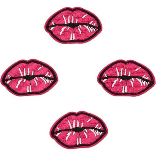 10pcs Cartoon Mouth Patches For Fashional Jeans Coats Apparel DIY Sewng Sweater Dress Shirts Fabric Appliques Pants Bags Badge