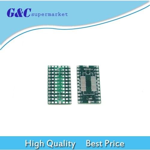 10PCS SOP24 SSOP24 TSSOP24 1mm to DIP24 2.54mm PCB Adapter Converter Plate