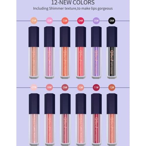 12 Colors Lasting Lip Gloss Moisturizing Matte Lip Glaze Lipstick No Fading Non-stick Cup Light Fog Lip Moisturizing Lip Gloss