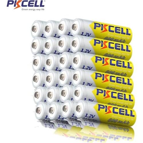 24Pcs aa nimh 1.2v rechargeable battery 600mah NI-MH 1.2VOLT Rechargeable Batteries 500times recycles For flashlight toys