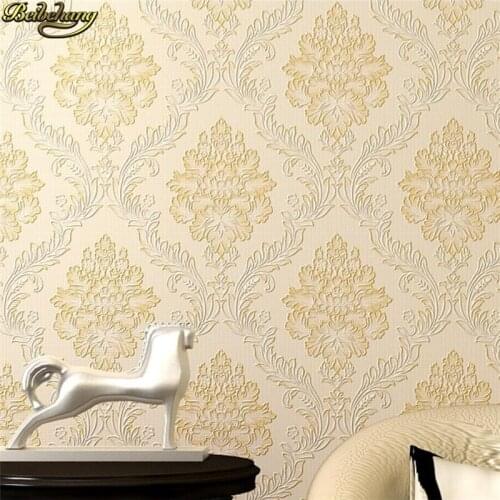 Beibehang papel de parede 3D Pastoral Damascus flooring wallpaper for walls 3 d damask living room wall papers home decor roll