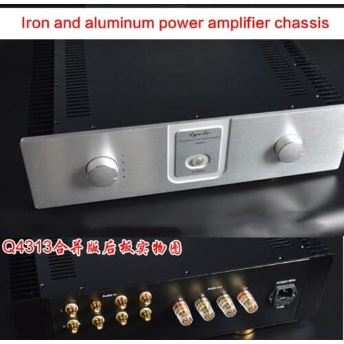 430*308*115mm Aluminum DIY Power Amplifier Chassis with Radiator Amplifier Case with Multiple Input Small A Box Preamp Shell