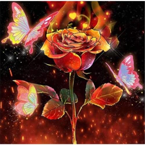 Diamond Painting Fantasy Flower Animal Rhinestones DIY Diamond Embroidery Cross Stitch Rose Butterflies Mosaic Home Decoration