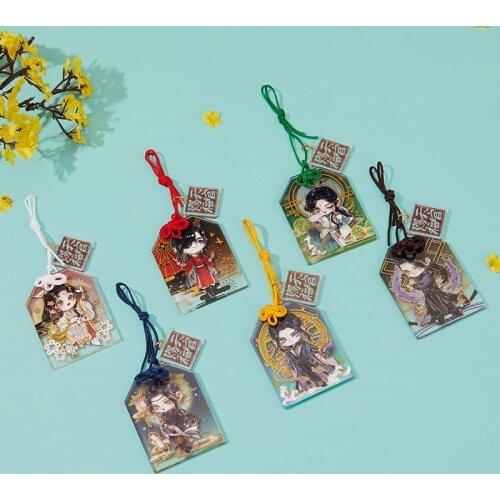 Anime Tian Guan Ci Fu Hua Cheng Xie Lian Good Luck Kimono Amulet OMaMoRi Pray Acrylic Keychain School Bag Pendant Toys Keyrings