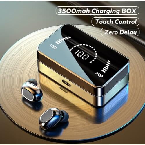 Wireless Headphones With Earphones Bluetooth-compatible 3500mAh Charging Box Noise Cancelling 9D Earbuds Waterproof Headsets
