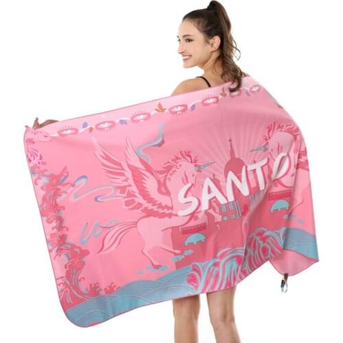 SANTO Quick Drying Bath Towel Microfiber Magic Soft Lint Ecofriendly Cloth Beach Towels For Camping Hiking Swimming