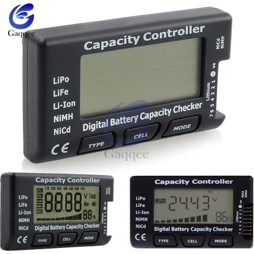 7 Digital Battery Capacity Checker LiPo LiFe Li-ion Nicd NiMH Battery Voltage Tester Checking Capacity Controller