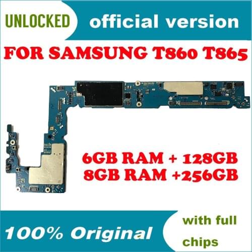 EU versionFor Samsung Galaxy Tab SM-T860 SM-T865 T860 T865 motherboard Mainboard Logic Board Circuits card fee Flex Cable MB