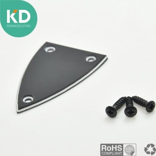 2 Pcs Plastic Trust Rod Cover 3 Ply BWB for Acoustic Guitar Electric Guitar and Bass Guitar Triangle Shape